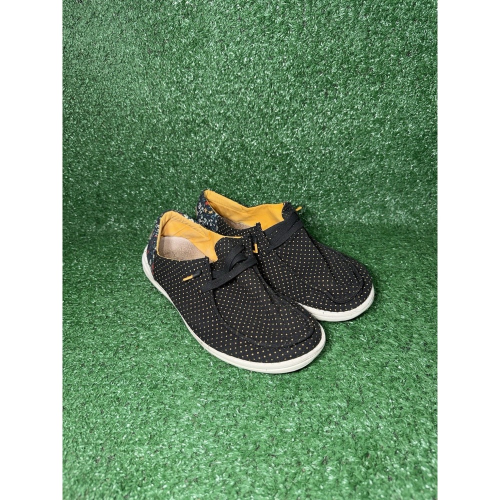 Hey Dude Wendy Women Size 10 Black Polka Dot Hippie Shoes Comfort Slip On Loafer - Picture 2 of 9